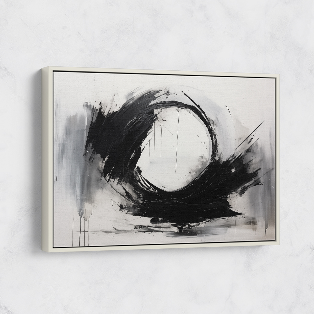 Black Circle 19 Abstract Wall Art