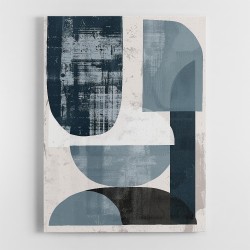 Minimalist Boho Shapes Dusty Blue 2