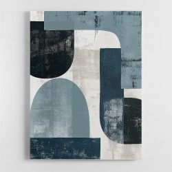 Minimalist Boho Shapes Dusty Blue 3
