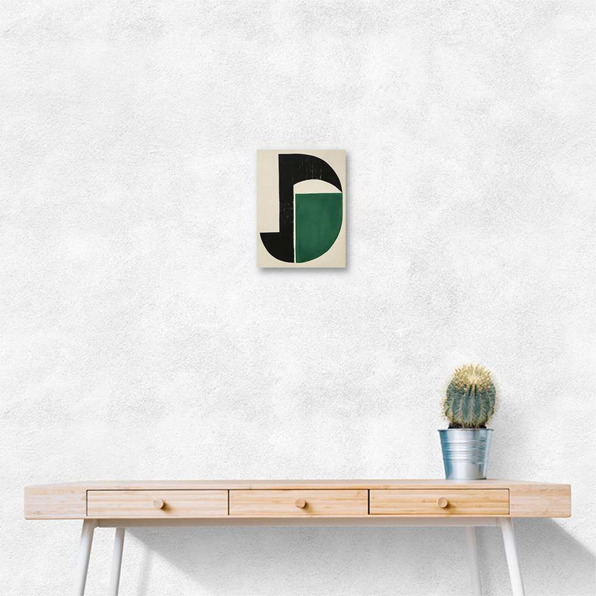 Minimalist Green Vintage Geometric Shapes 16 Wall Art