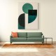 Midcentury Teal Geometric Shapes 3 Midcentury Teal Geometric Shapes 3