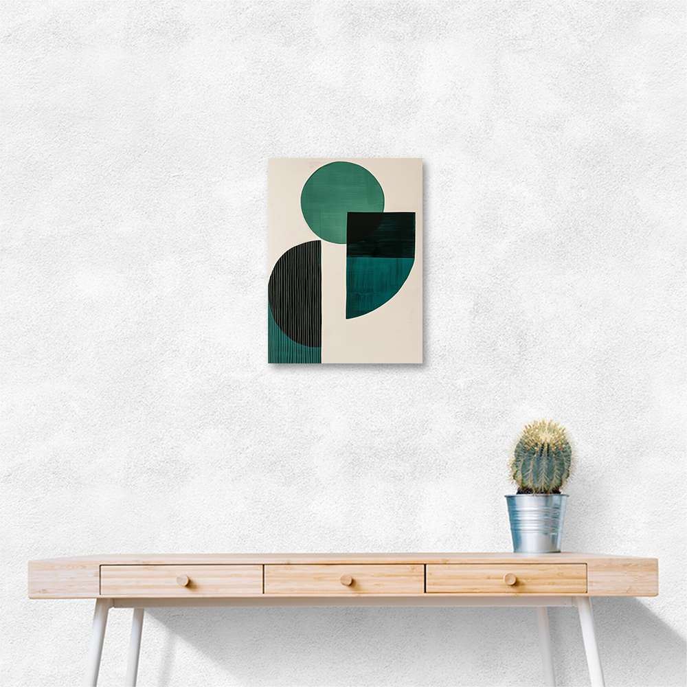 Midcentury Teal Geometric Shapes 3 Midcentury Teal Geometric Shapes 3