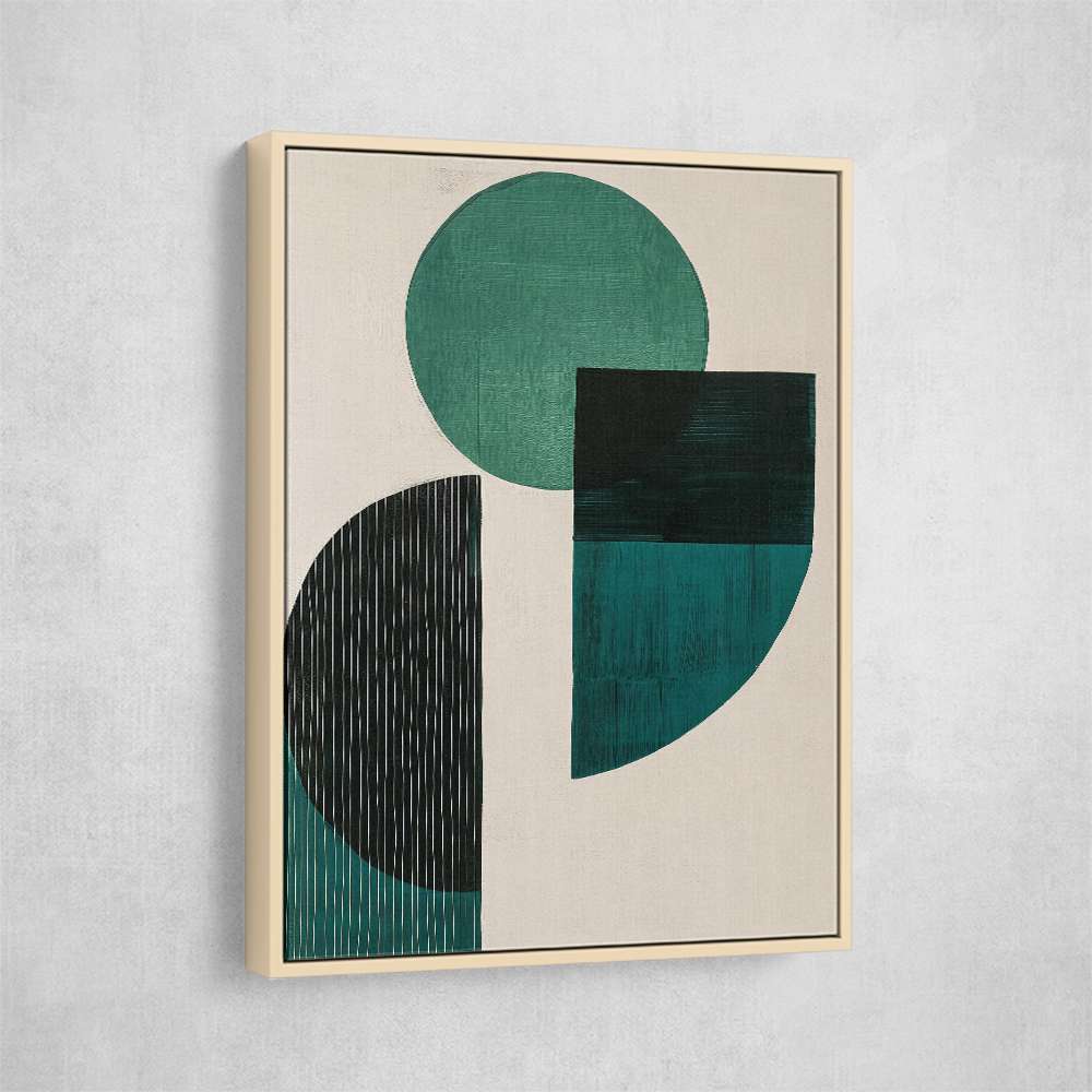 Midcentury Teal Geometric Shapes 3 Midcentury Teal Geometric Shapes 3