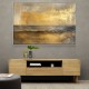 Framed Canvas Size:: Extra Extra Large 150 x 100 cm Seascape Gold Abstract 3 Wall Art