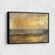 Frame Colour:: Black Seascape Gold Abstract 3 Wall Art