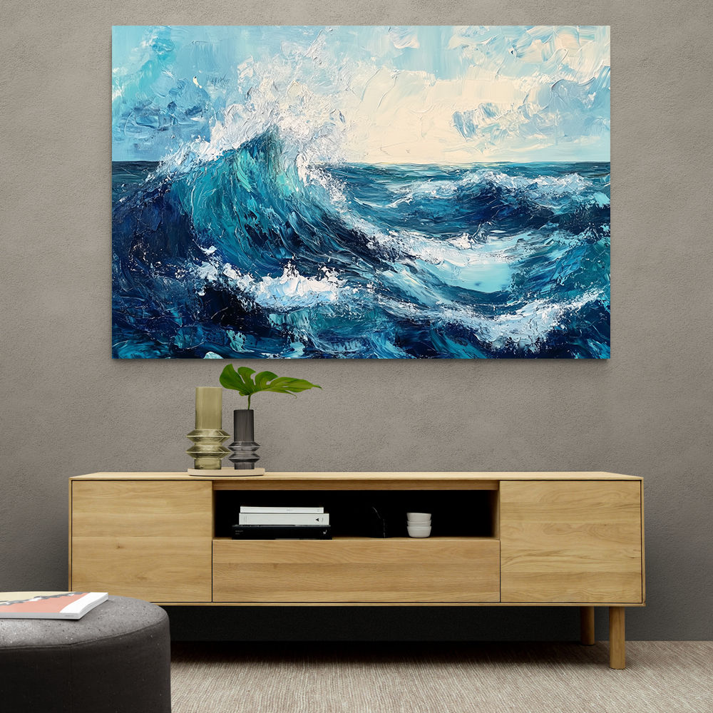 Seascape Blue Waves Wall Art Seascape Blue Waves Wall Art