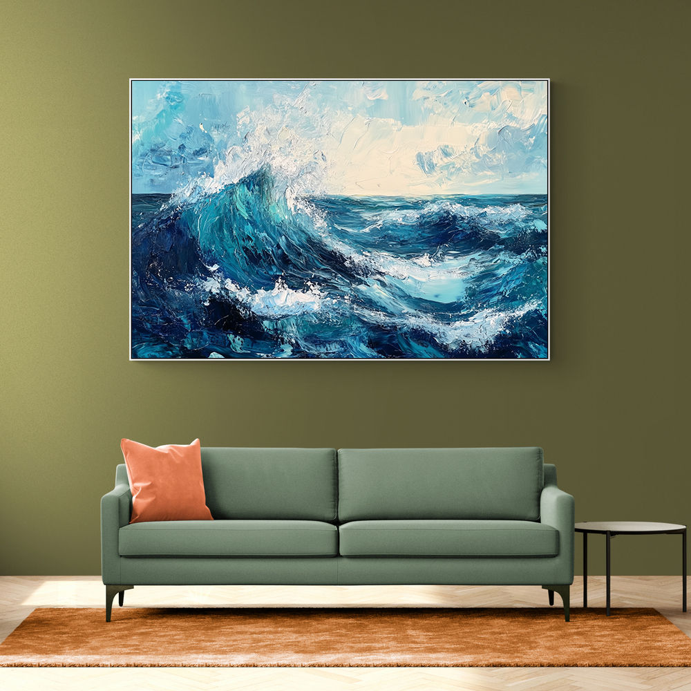 Seascape Blue Waves Wall Art Seascape Blue Waves Wall Art