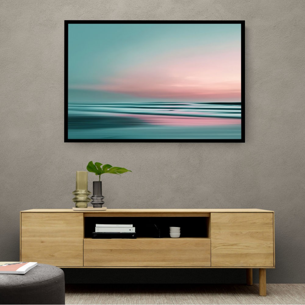 A calming serene seascape with soft pastel colors 1 A calming serene seascape with soft pastel colors 1