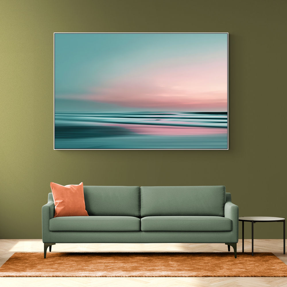A calming serene seascape with soft pastel colors 1 A calming serene seascape with soft pastel colors 1