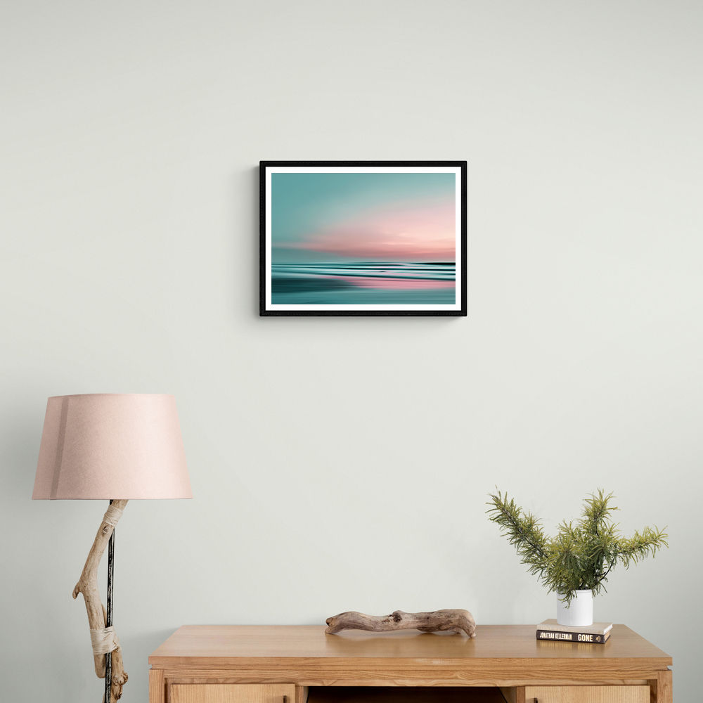 A calming serene seascape with soft pastel colors 1 A calming serene seascape with soft pastel colors 1