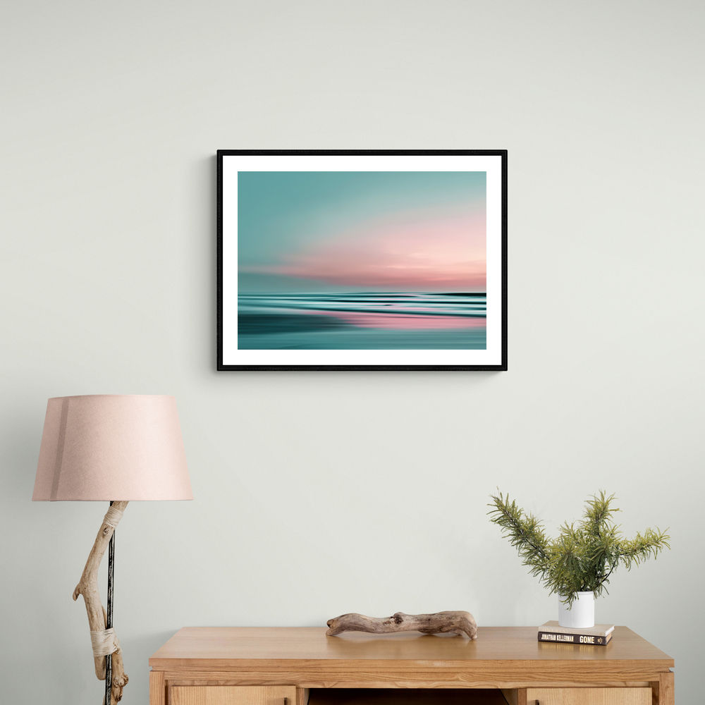 A calming serene seascape with soft pastel colors 1 A calming serene seascape with soft pastel colors 1