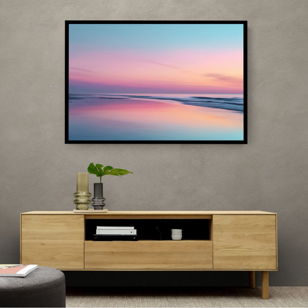 A calming serene seascape with soft pastel colors 3 A calming serene seascape with soft pastel colors 3