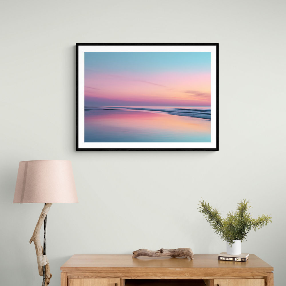 A calming serene seascape with soft pastel colors 3 A calming serene seascape with soft pastel colors 3