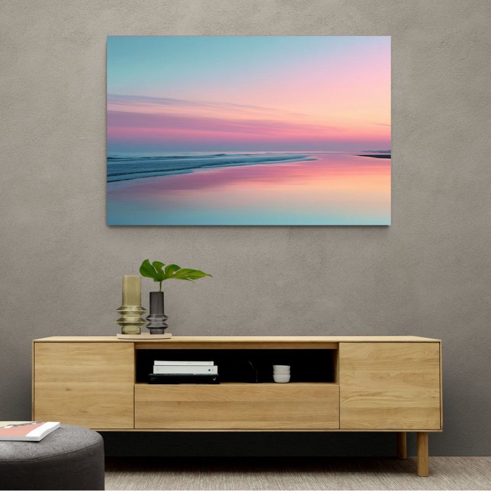 A calming serene seascape with soft pastel colors 4 A calming serene seascape with soft pastel colors 4