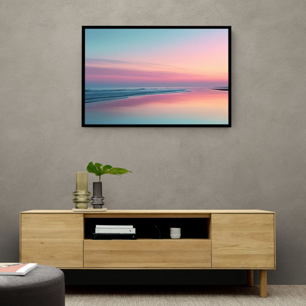 A calming serene seascape with soft pastel colors 4 A calming serene seascape with soft pastel colors 4