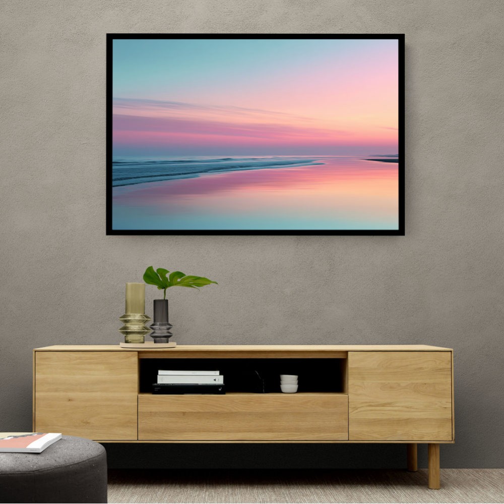 A calming serene seascape with soft pastel colors 4 A calming serene seascape with soft pastel colors 4