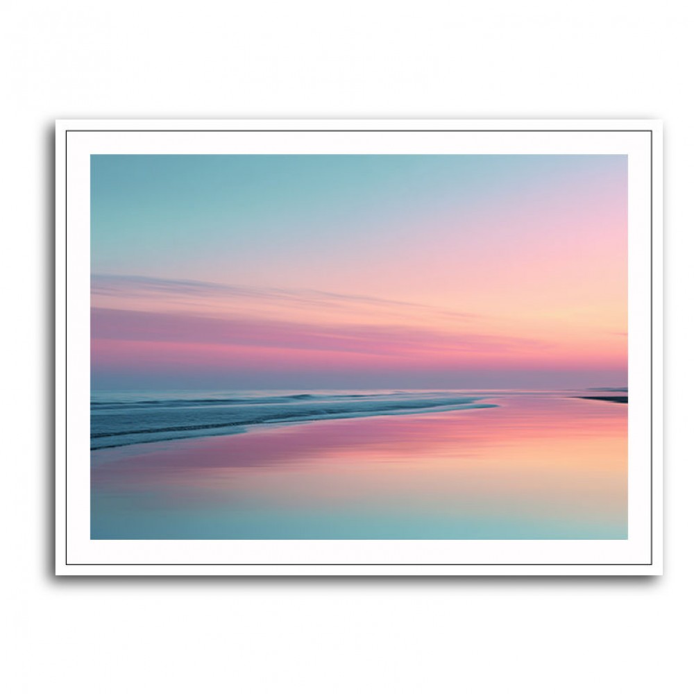 A calming serene seascape with soft pastel colors 4 A calming serene seascape with soft pastel colors 4