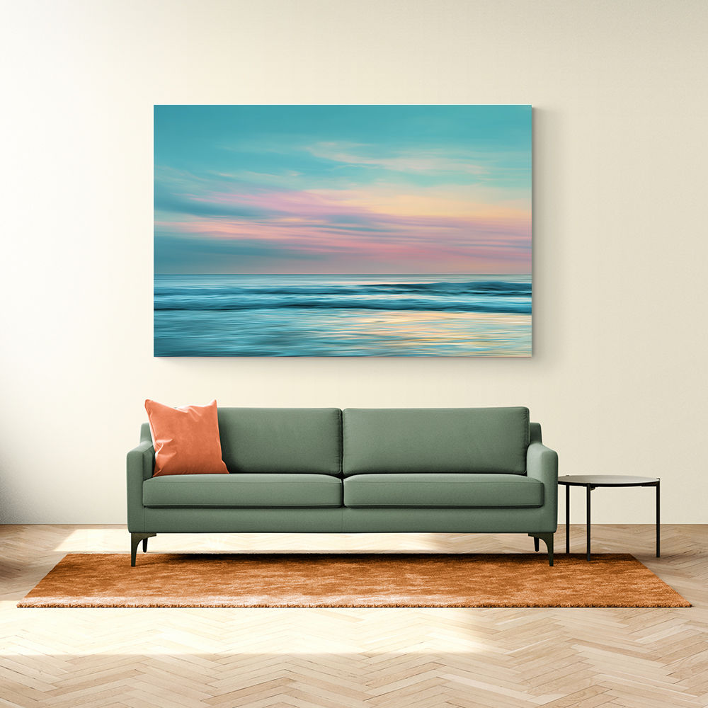 A calming serene seascape with soft pastel colors 5 A calming serene seascape with soft pastel colors 5