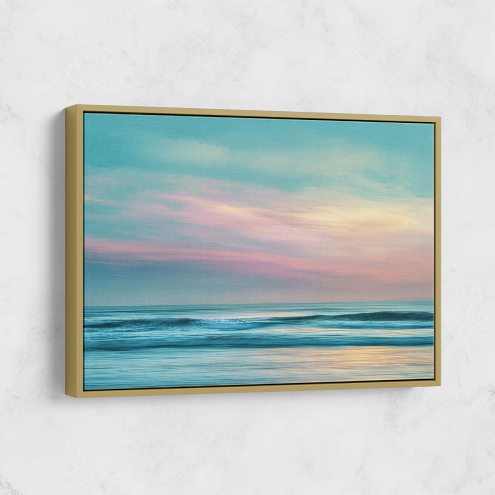 A calming serene seascape with soft pastel colors 7