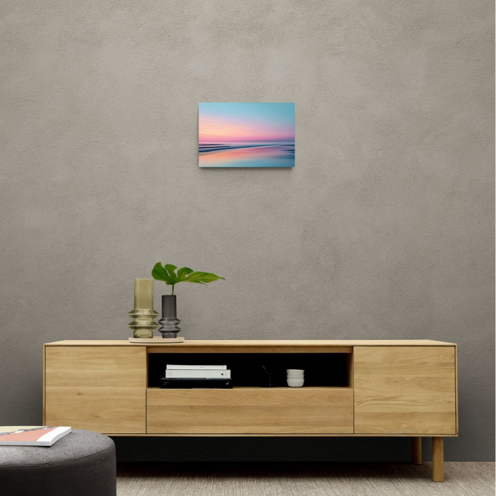 A calming serene seascape with soft pastel colors 14