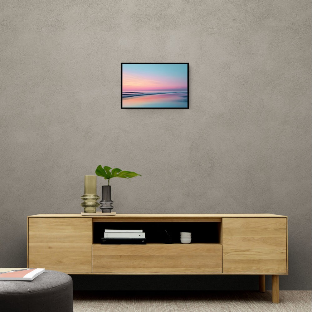 A calming serene seascape with soft pastel colors 14