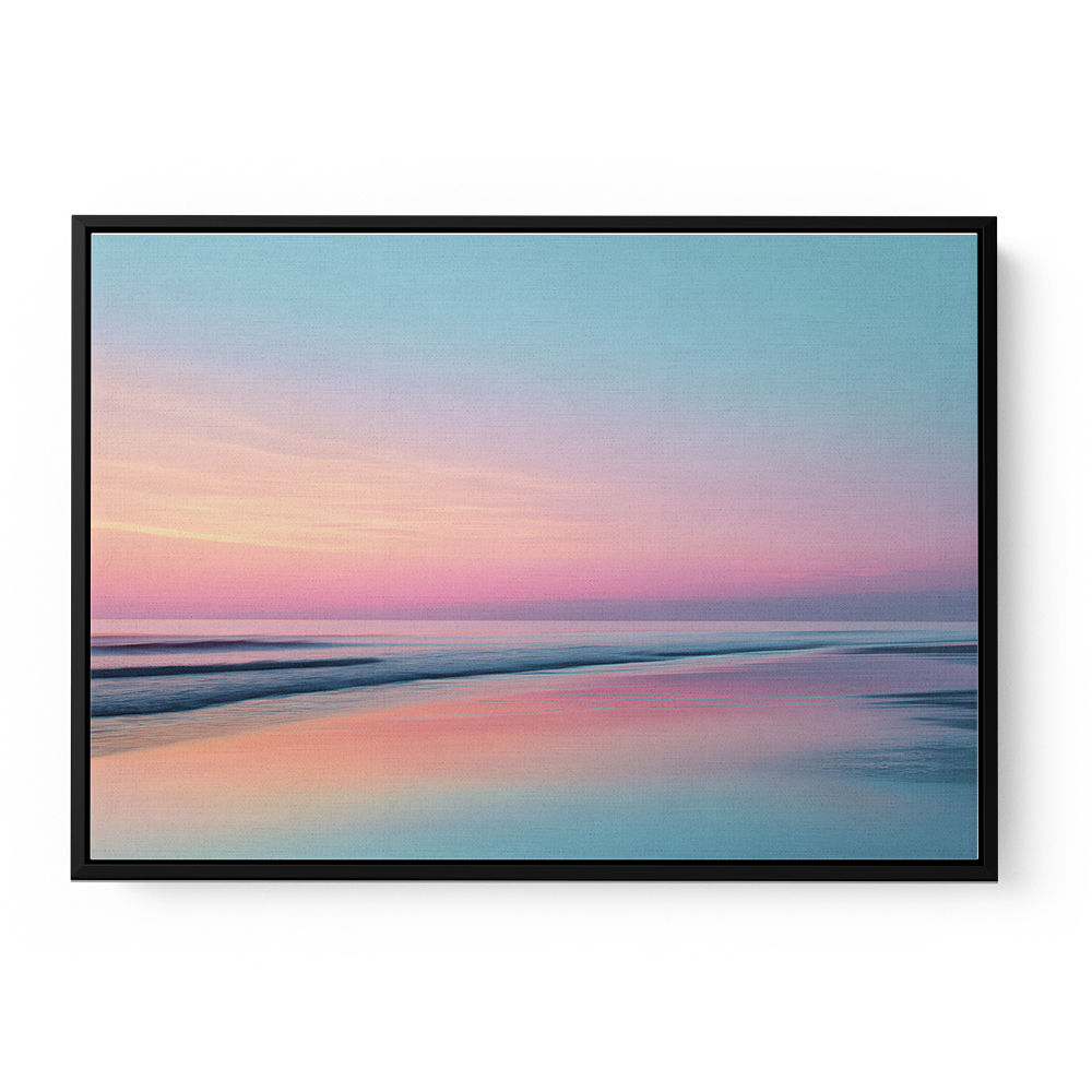 A calming serene seascape with soft pastel colors 14