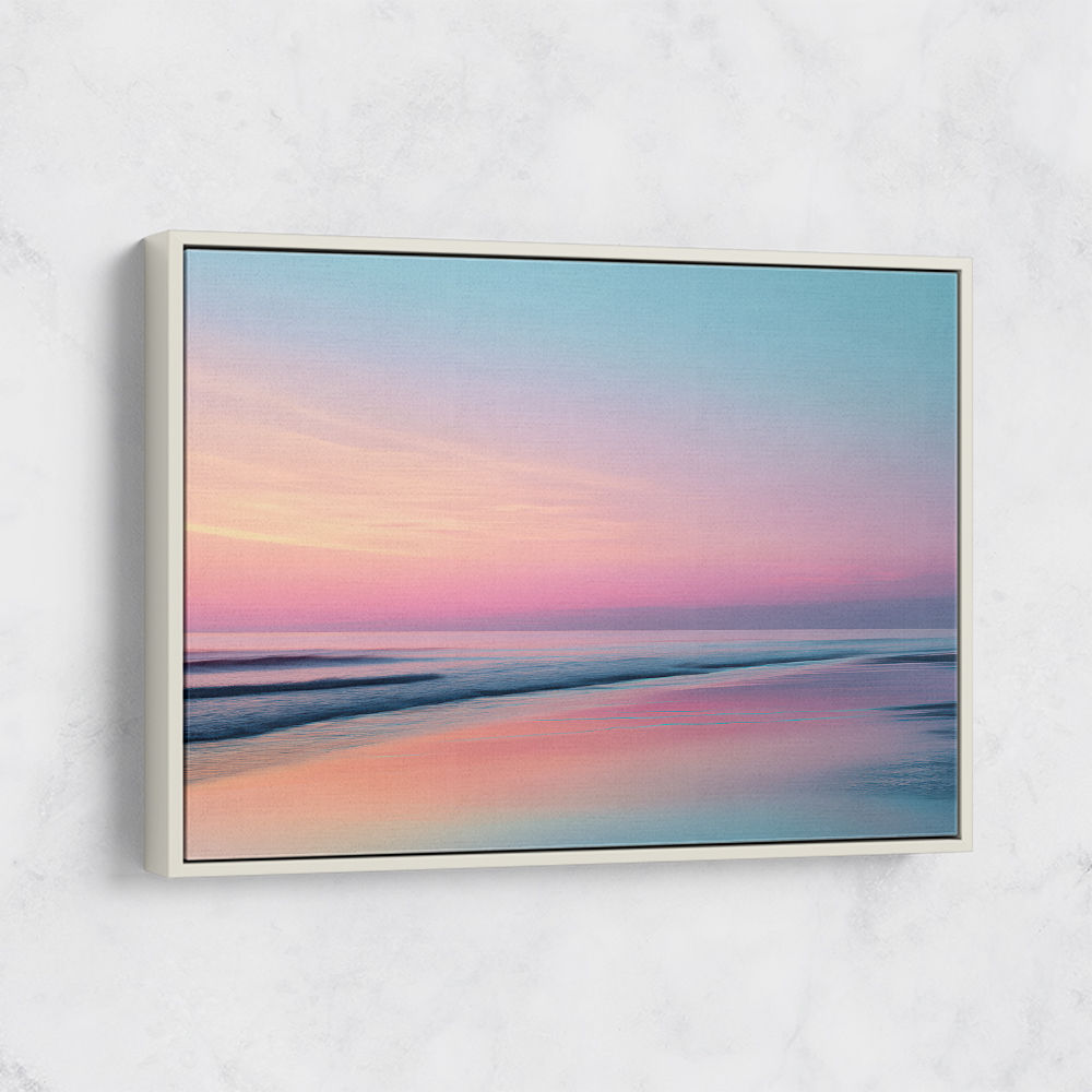 A calming serene seascape with soft pastel colors 14