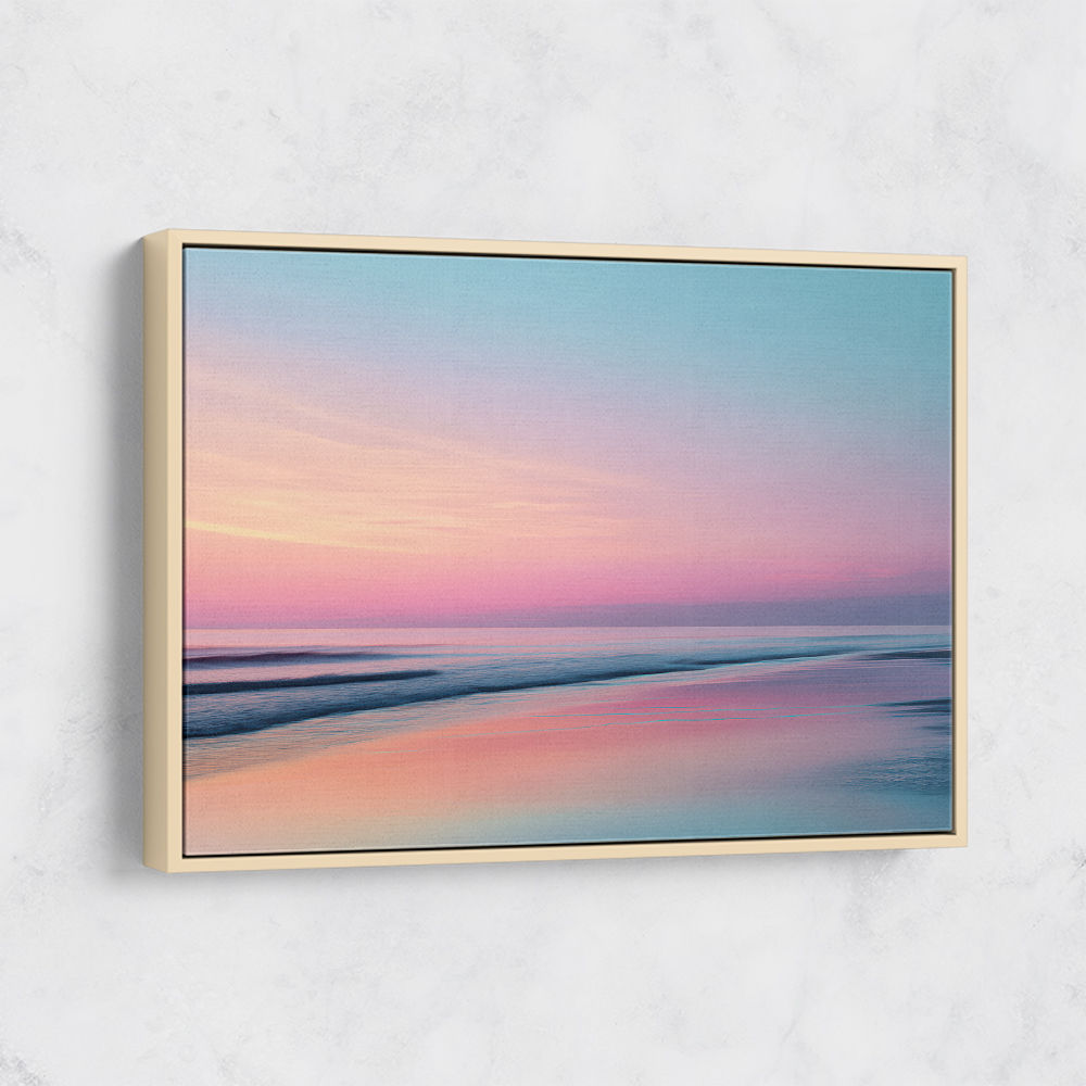 A calming serene seascape with soft pastel colors 14