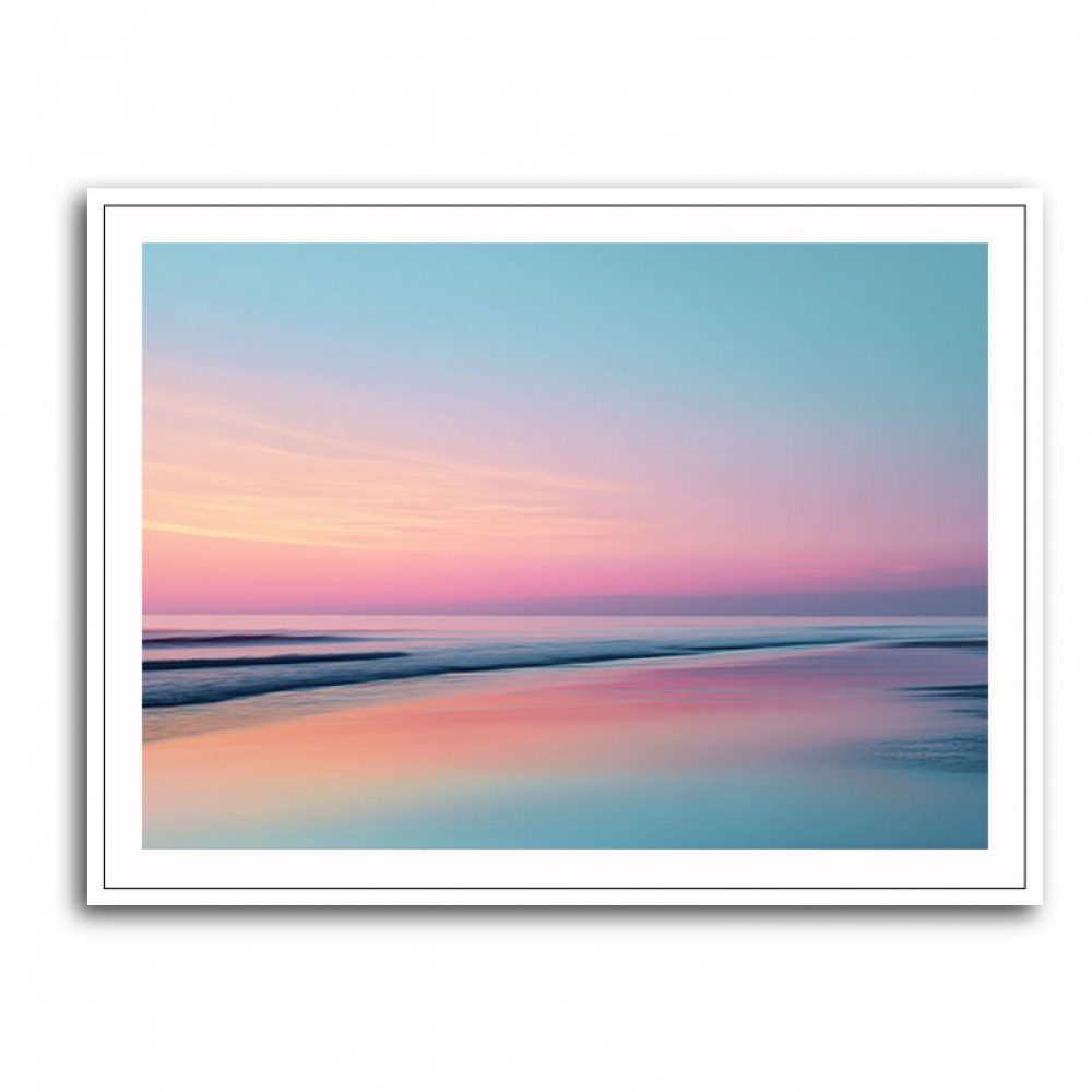A calming serene seascape with soft pastel colors 14