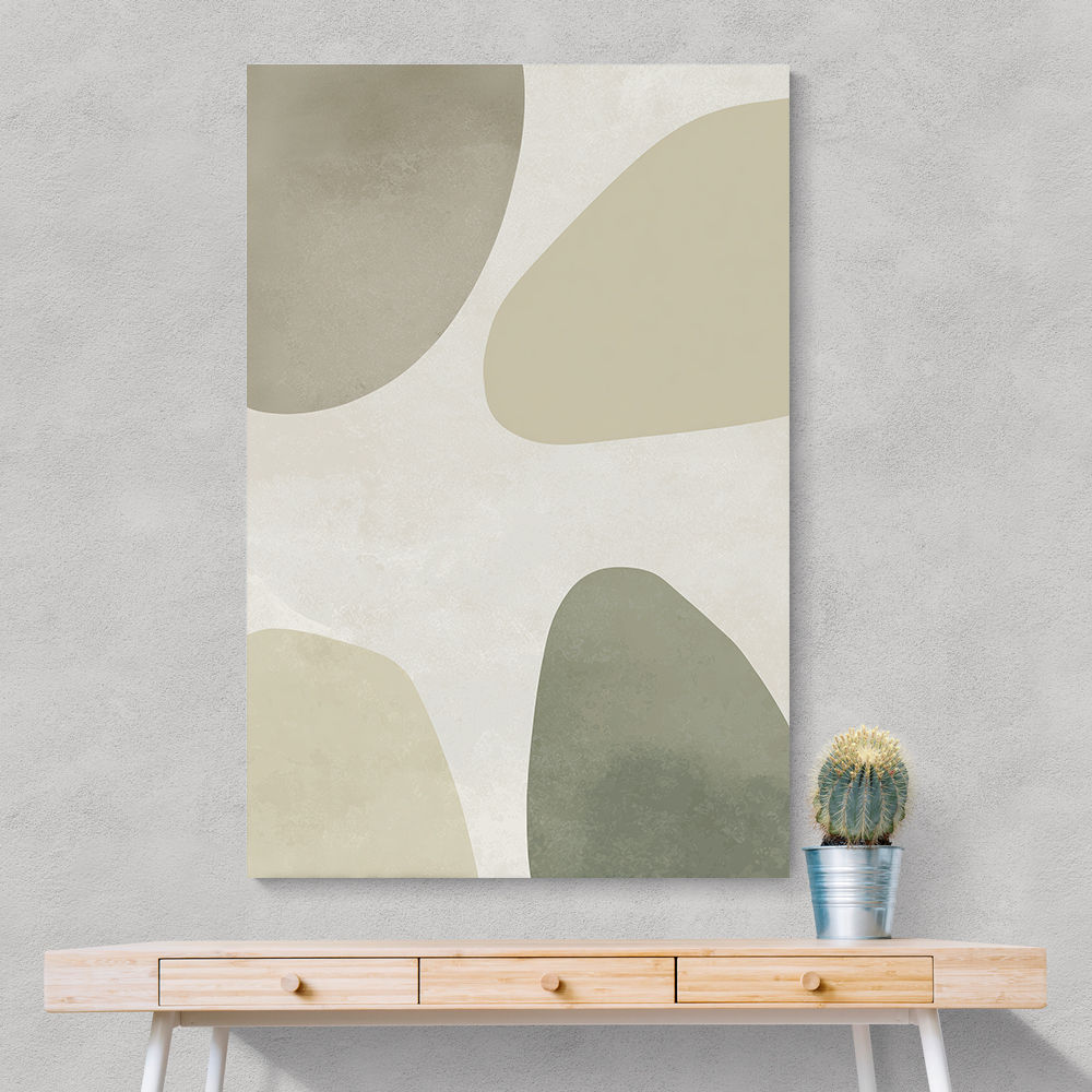 Minimalist Abstract Art Featuring Soft Pebble-Like 56