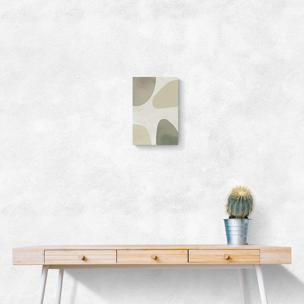 Minimalist Abstract Art Featuring Soft Pebble-Like 56