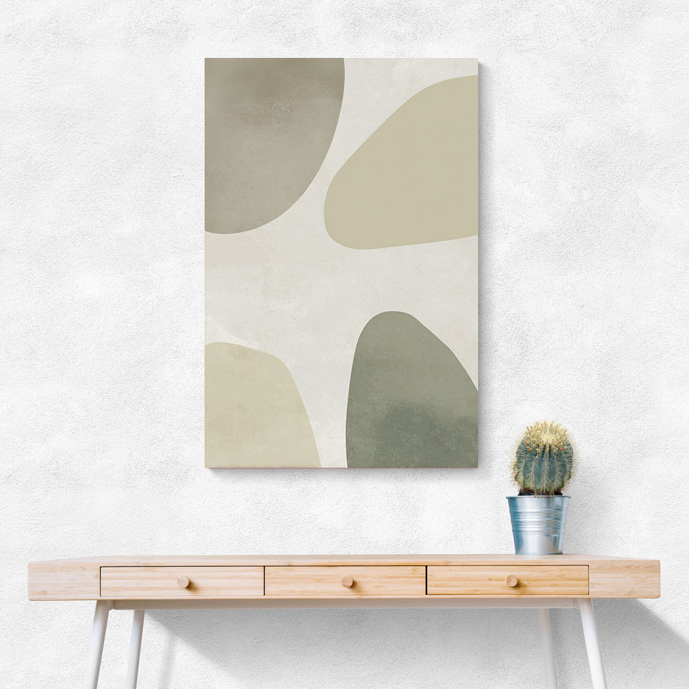 Minimalist Abstract Art Featuring Soft Pebble-Like 56