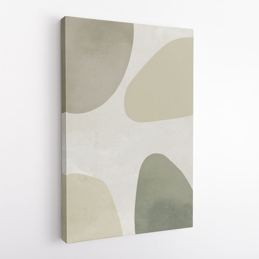Minimalist Abstract Art Featuring Soft Pebble-Like 56