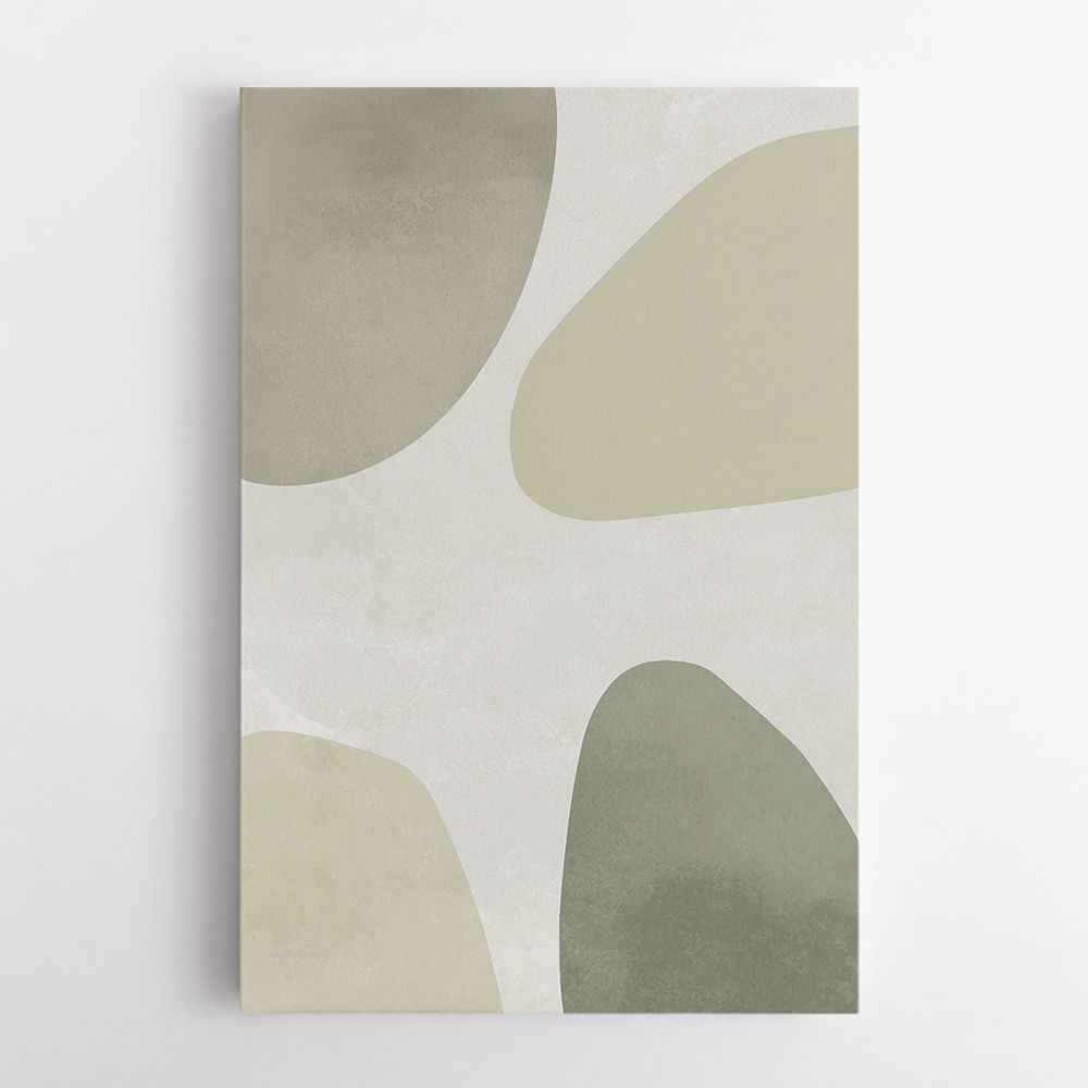 Minimalist Abstract Art Featuring Soft Pebble-Like 56