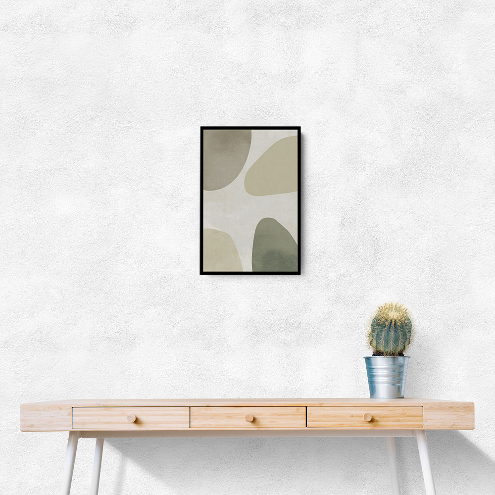 Minimalist Abstract Art Featuring Soft Pebble-Like 56