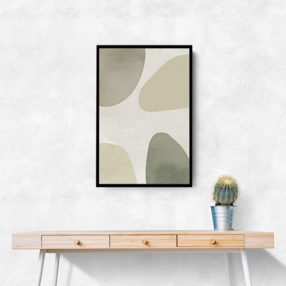 Minimalist Abstract Art Featuring Soft Pebble-Like 56