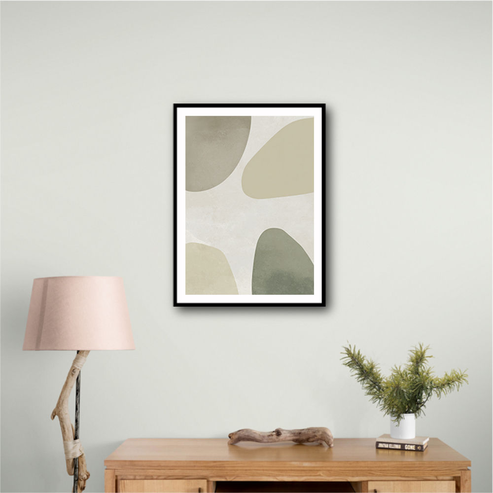Minimalist Abstract Art Featuring Soft Pebble-Like 56