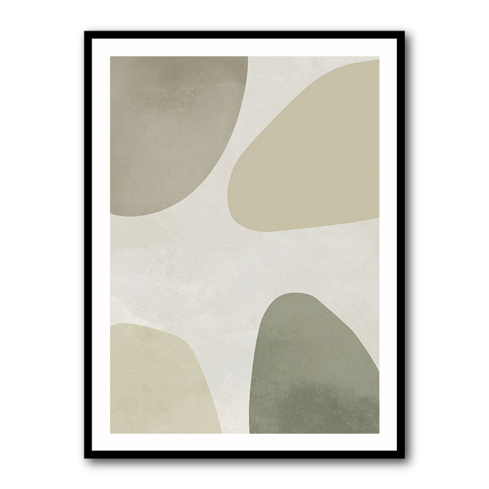 Minimalist Abstract Art Featuring Soft Pebble-Like 56
