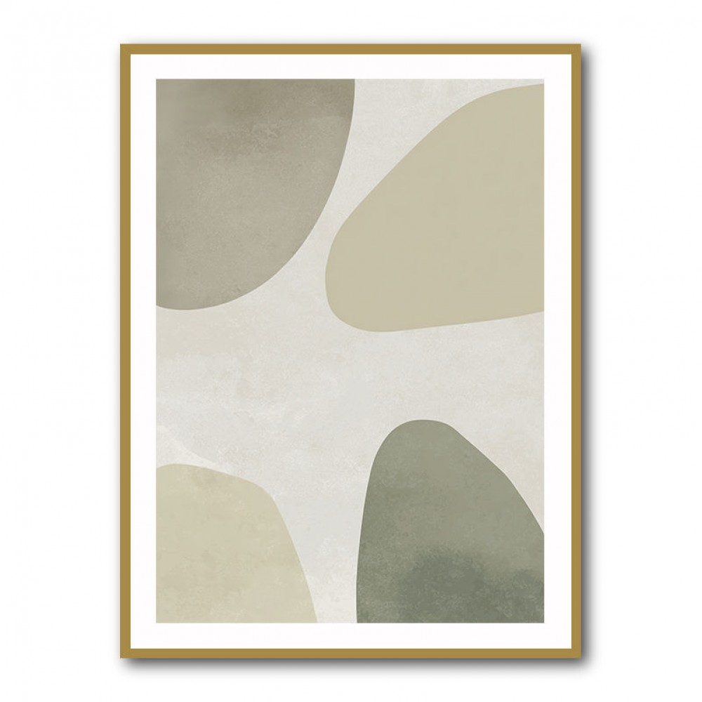 Minimalist Abstract Art Featuring Soft Pebble-Like 56