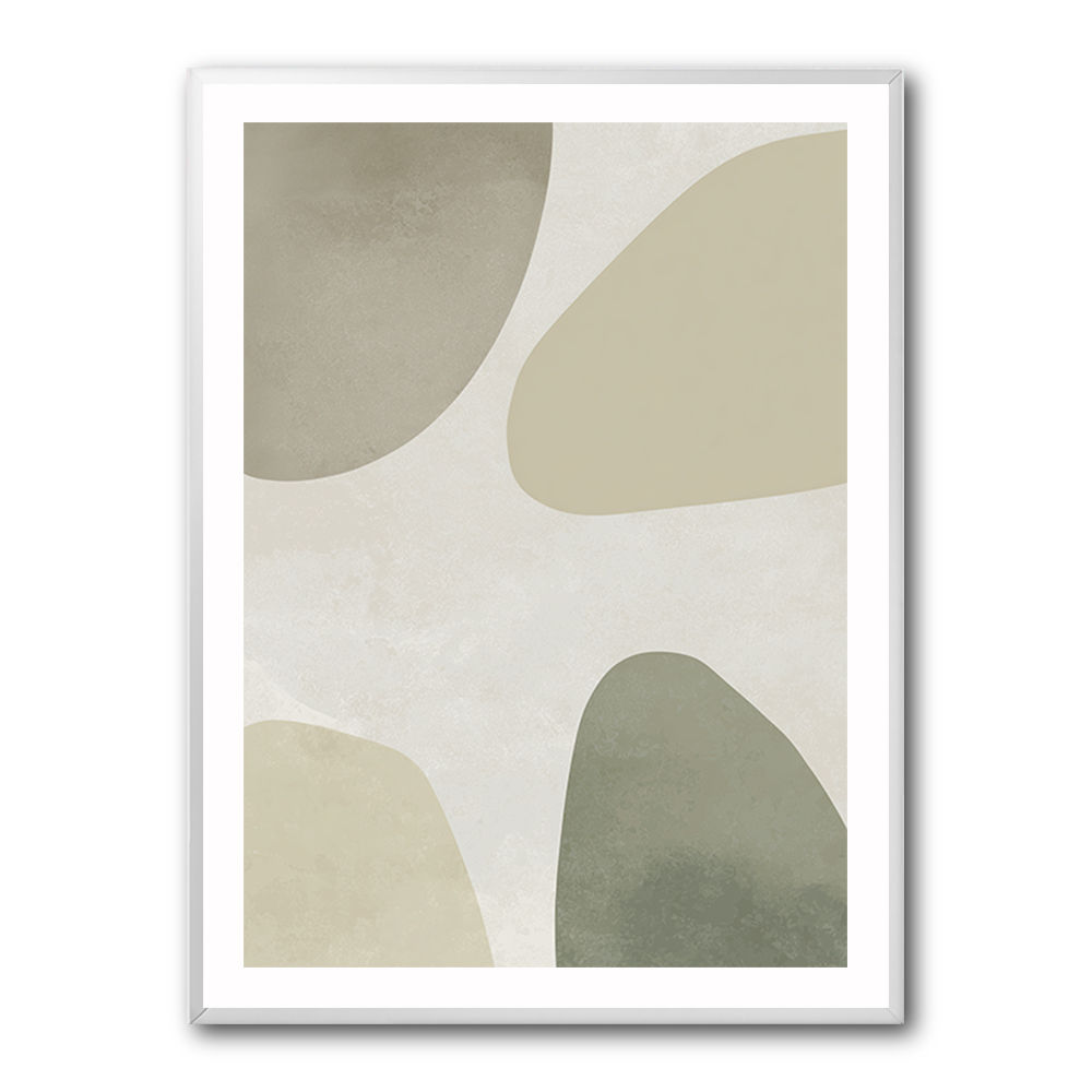 Minimalist Abstract Art Featuring Soft Pebble-Like 56