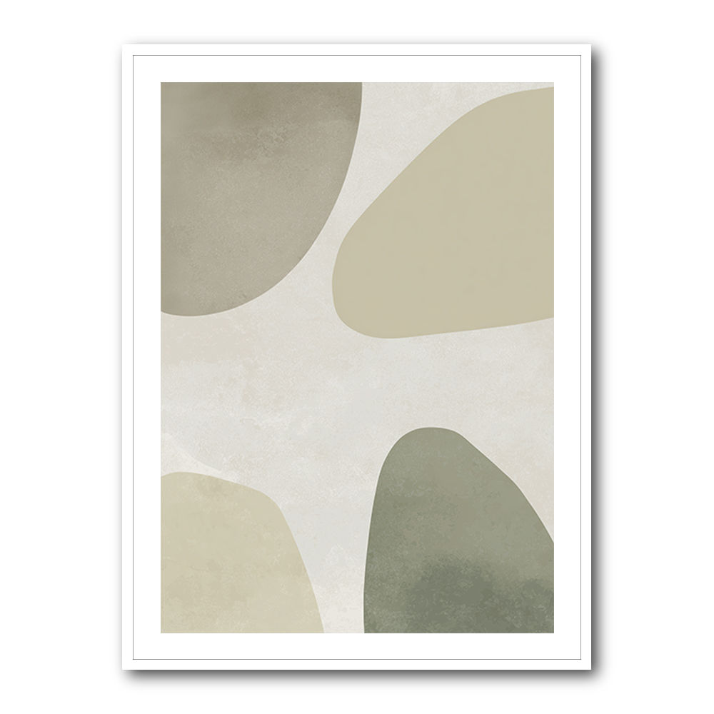 Minimalist Abstract Art Featuring Soft Pebble-Like 56
