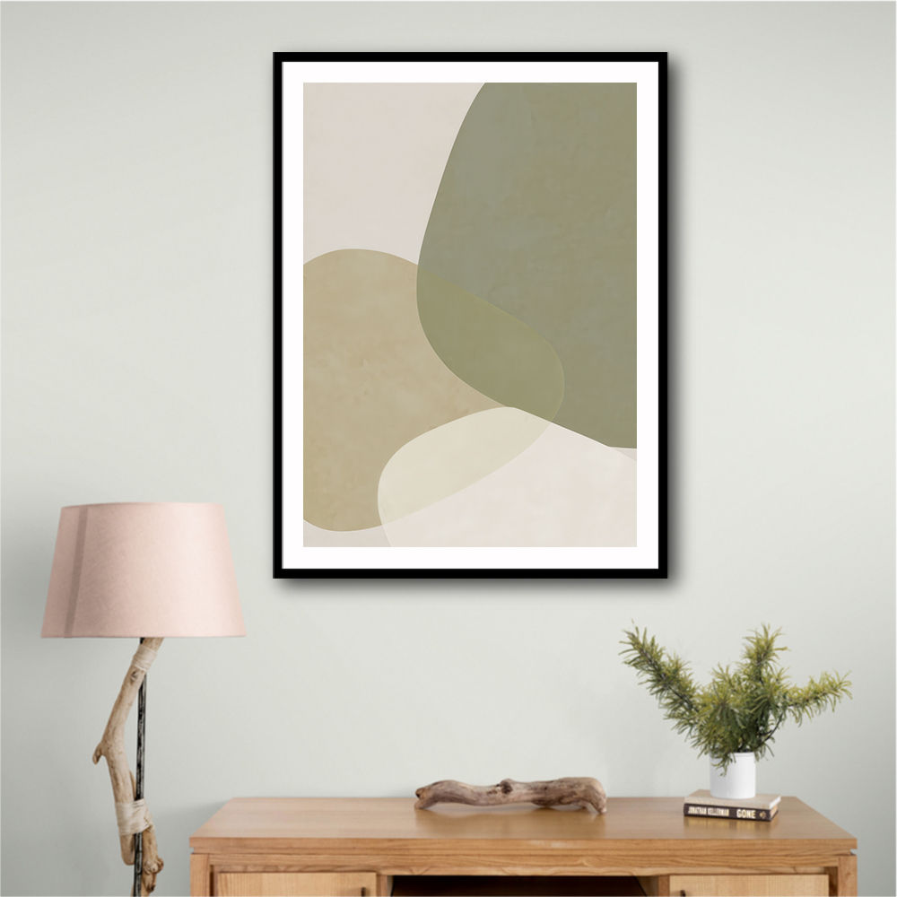 Minimalist Abstract Art Featuring Soft Pebble-Like 57