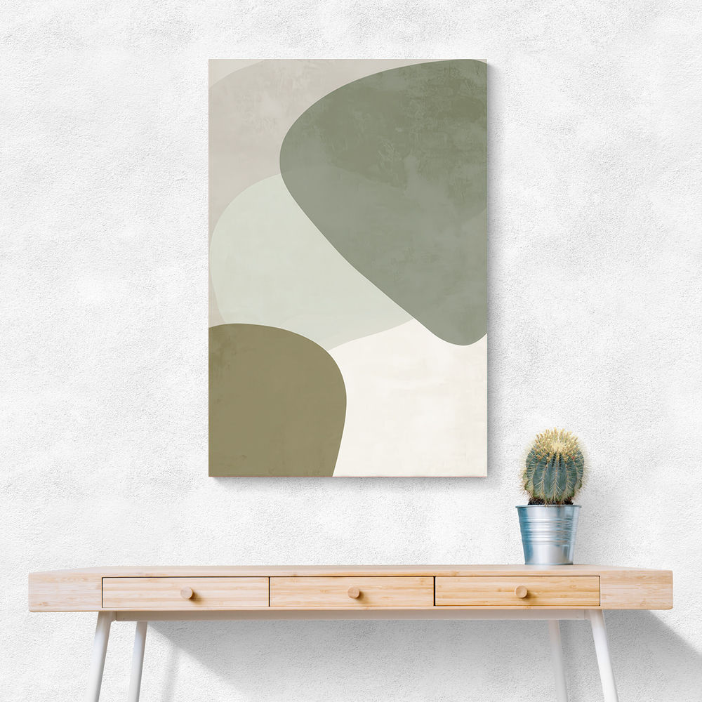 Minimalist Abstract Art Featuring Soft Pebble-Like 58