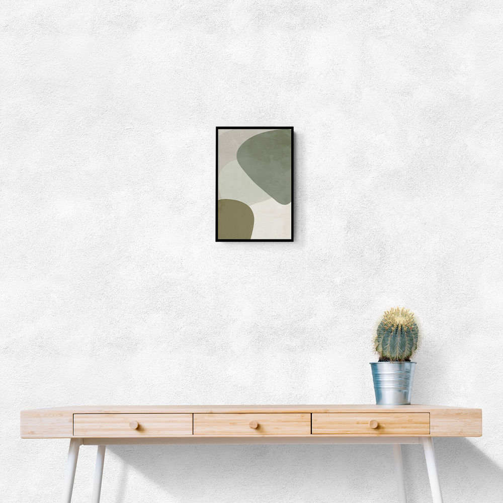Minimalist Abstract Art Featuring Soft Pebble-Like 58