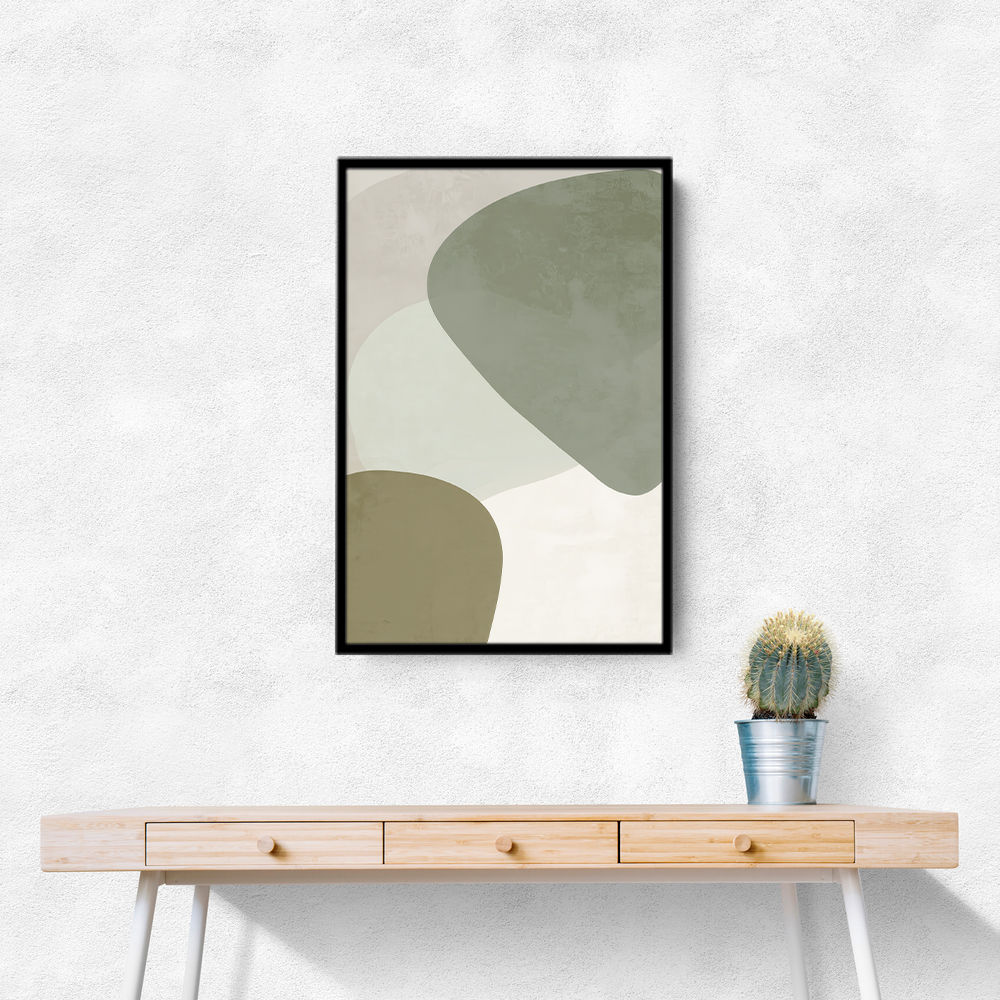Minimalist Abstract Art Featuring Soft Pebble-Like 58