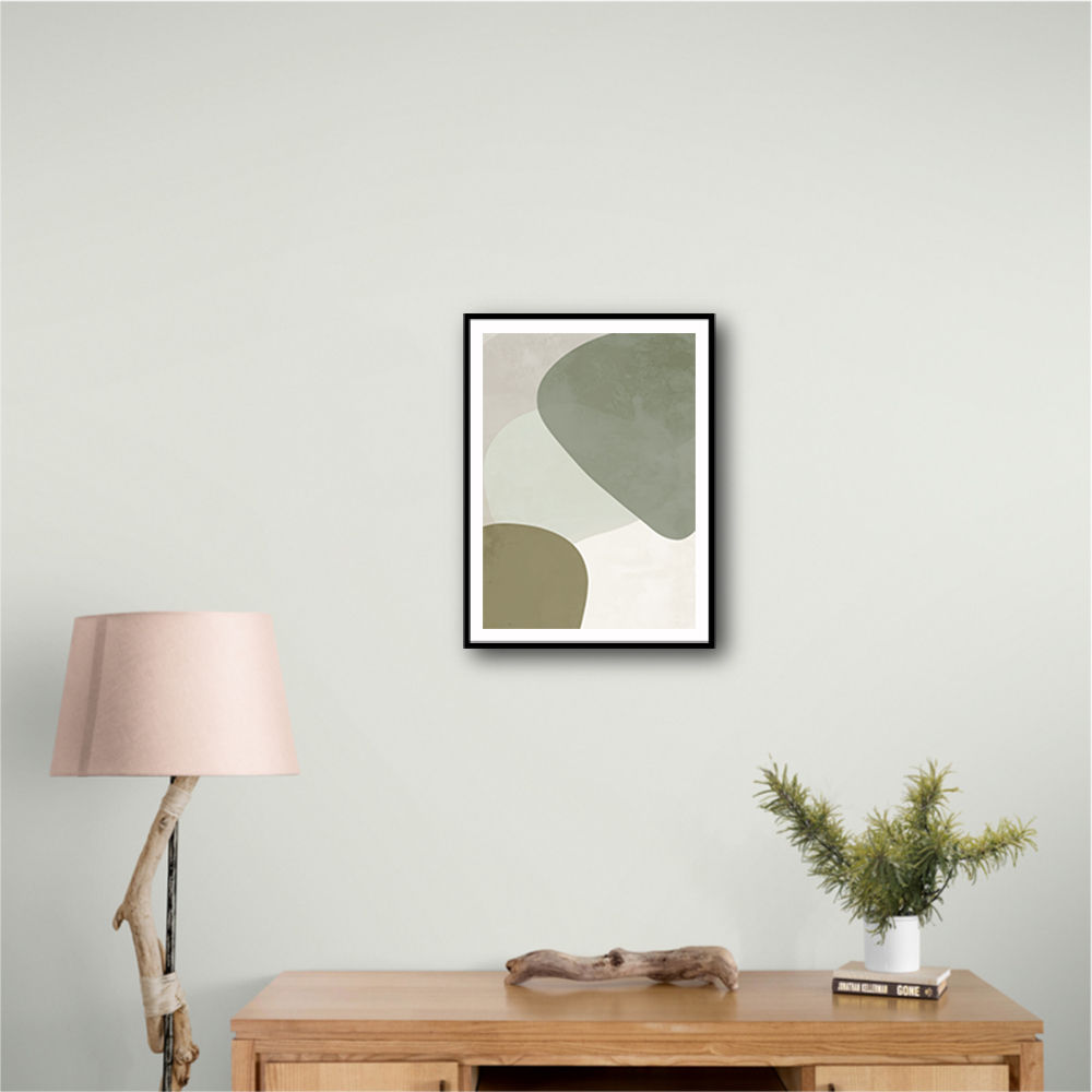 Minimalist Abstract Art Featuring Soft Pebble-Like 58