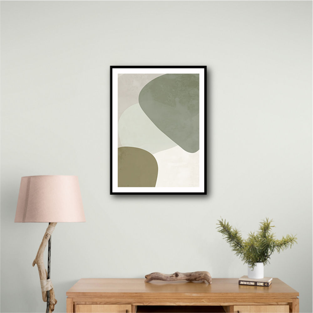 Minimalist Abstract Art Featuring Soft Pebble-Like 58