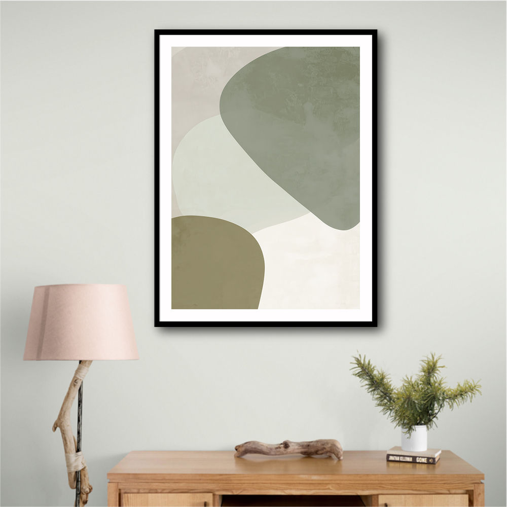 Minimalist Abstract Art Featuring Soft Pebble-Like 58
