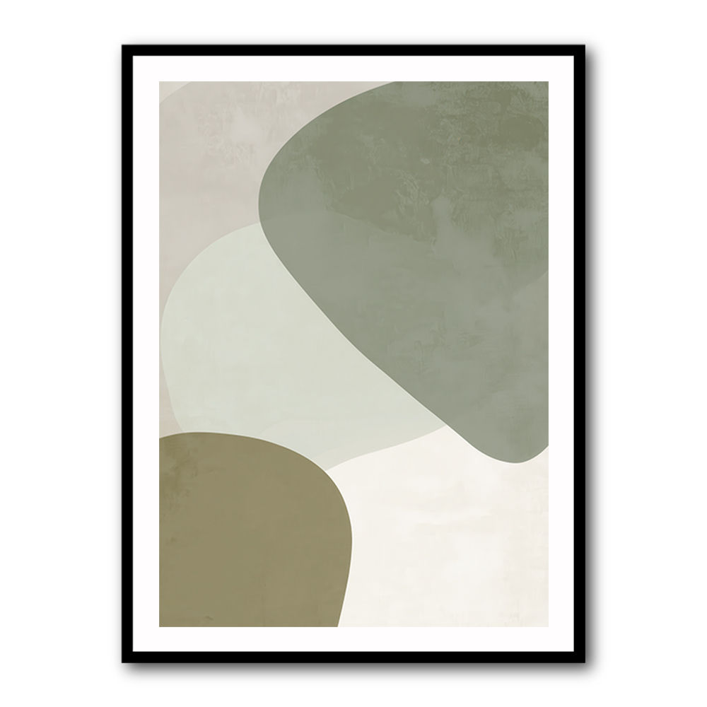 Minimalist Abstract Art Featuring Soft Pebble-Like 58