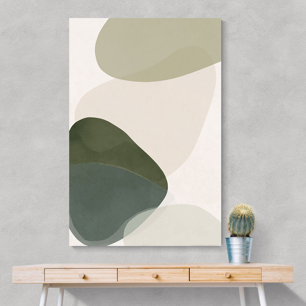 Minimalist Abstract Art Featuring Soft Pebble-Like 59